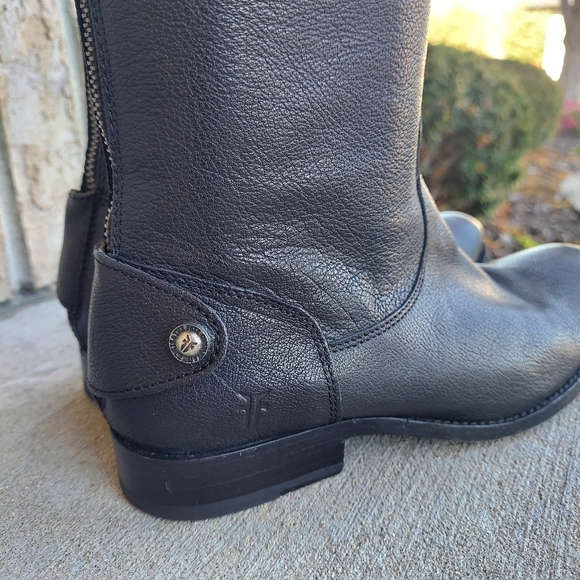 Frye Melissa Black Leather Boots Women's Size 8.5 - Picture 4 of 8